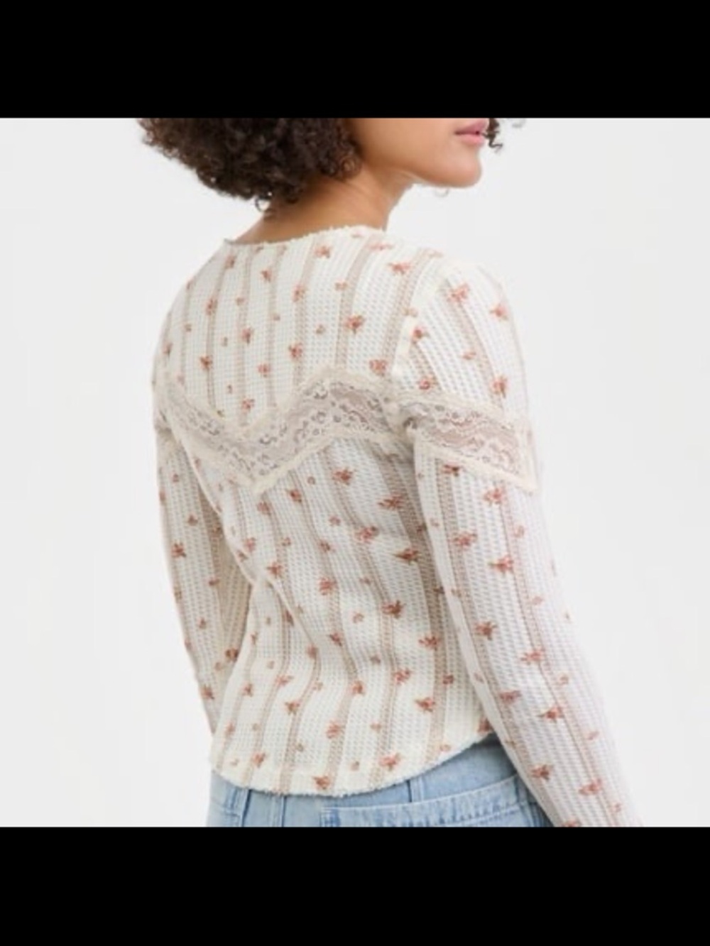 NWT free people women’s let’s party cardi- print square neck top size medium - Picture 7 of 10